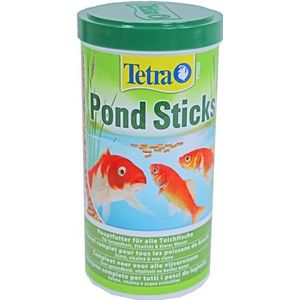 Tetra Pond Sticks – ideale dagelijkse voeding voor alle vijvervissen – verrijkt met sporenelementen, essentiële vitaminen, carotenoïden – vervuilt het water niet – 1 l