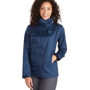 Marmot Wm's PreCip Eco Jacket, waterdichte regenjas, winddichte regenjas, ademend, opvouwbare hardshell windbreaker, ideaal voor fietsen en wandelen, Arctic Navy, S