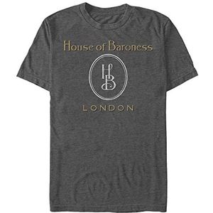 Disney Dnca-House Unisex T-Shirt met Organic-logo, Melange Black, XL, Melange Black