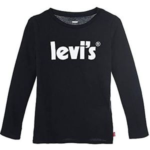Levi's Kids T-shirt LS LVG LS POSTER LOGO TOP 10-16 jaar, zwart.