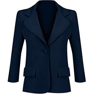 19V69 ITALIA Roma Capri Navy Blue Blazer, Blauw, M (4-pack) Dames, Blauw, M, Blauw