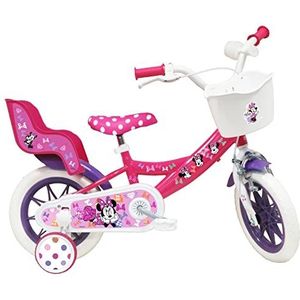 Vélo ATLAS Kinderfiets 30,5 cm Minnie van Disney met 1 Mickey-1rem voor meisjes, roze