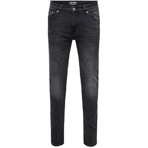 ONLY & SONS Onswarp Skinny One Wbd 9095 Dcc Dnm Noos Skinny Jeans voor heren, Delavé zwart