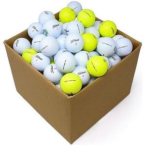Second Chance DT Trusoft, Deuxième Chance DT TRUSOFT Pack de 100 balles de Golf Lake Grade A Unisexe-Adulte, White/Yellow, 100 -