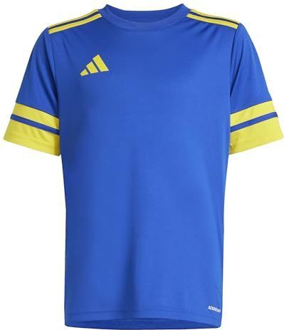 adidas Mixte enfant SQUADRA25 JERSEY SHORT SLEEVE KIDS, team royal blue/team yellow, 11-12 Years