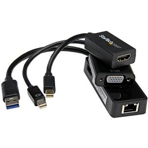 StarTech.com 3-in-1 adapterkit voor Microsoft Surface Pro 4 / Pro 3 / Surface 3 Mini DP naar HDMI / VGA USB 3.0 naar GbE