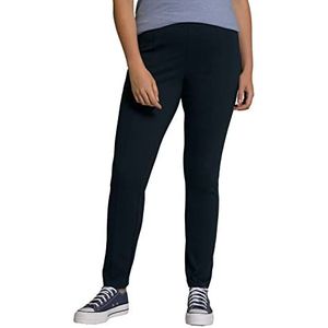 Ulla Popken Sienna, 799731, broek met grote maten, smalle pijpen, elastische tailleband, Rompunt, zwart.