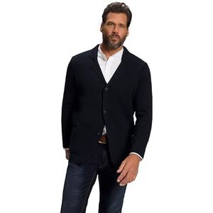 JP 1880 Flexnamic®, 782666, gebreide jas voor heren, oversized, maat L-8XL, gebreid vest Milano reverskraag tot 8XL, Donkermarineblauw