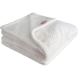 Pikolin Home Extra zachte fluwelen bankdeken, elegant en ademend design, voor bank, bed en reizen, 130 x 150 cm, natuurlijke kleur