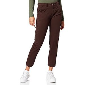 7 For All Mankind Dames Chino Geborsteld Twill, Bruin