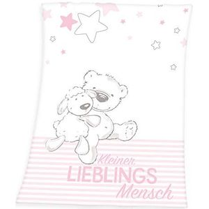 Herding Baby Best Lieblingsmensch microvezel deken polyester roze 75 x 100 cm