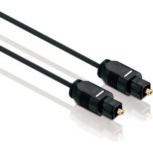 HDSupply TC010-015 Toslink S/PDIF audiokabel, optische vezel, plug-plug, Ø 2,2 mm, 1,50 m, zwart