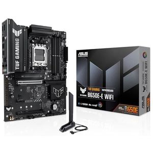 ASUS TUF Gaming B650E-E WIFI Carte mère AMD ATX, 8+2+1 phases d'alimentation, fente DDR5, PCIe 5.0, 3 emplacements M.2, Wi-Fi 6E, Ethernet Realtek 2.5Gb, DisplayPort, HDMI, USB-A 20 Gbps, Aura Sync