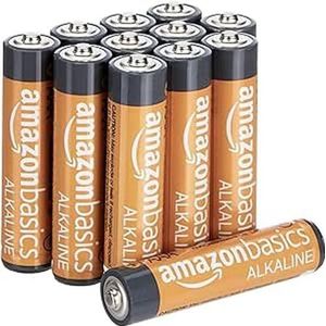 Amazon Basics AAA-alkaline-batterijen, hoge prestaties (Triple A), 10 jaar levensduur, 12 stuks