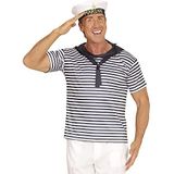 Widmann - Mariene kostuumset, T-shirt en hoed, zeeman, kapiteins, carnaval, themafeest