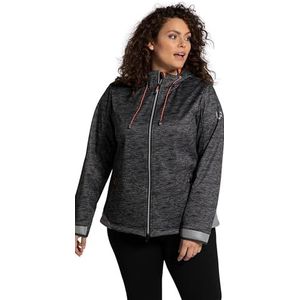 Ulla Popken Softshell jas Walking dames, donkergrijs melange