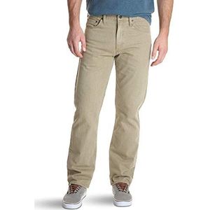 Wrangler Authentics Classic Relaxed Fit Flex Herenjeans, Kaki Flex