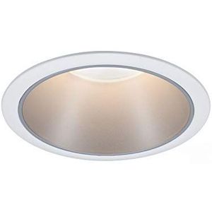 Paulmann 93398 Cole Starr inbouwspot rond dimbaar mat wit zilver GU10 aluminium kunststof spot