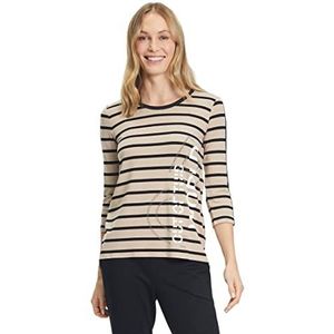 Betty Barclay Dames T-shirt, camel/zwart, 42, camel / zwart