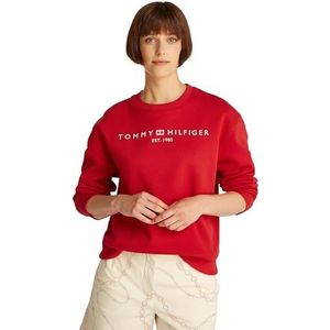 Tommy Hilfiger Mdrn Reg Corp Logo C-nk Swtshrt Ww0ww39791 Sweatshirts voor dames, Rood (primair rood)