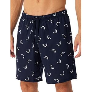 Schiesser Schlafhose Bermuda Kurz Pantalon de pyjama pour homme, Bleu foncé, 48