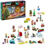 LEGO Friends Adventskalender 2024, aftellen tot Kerstmis voor kinderen, emotiespel met 5 figuren en 3 dieren, feestelijk cadeau voor meisjes en jongens vanaf 6 jaar 42637