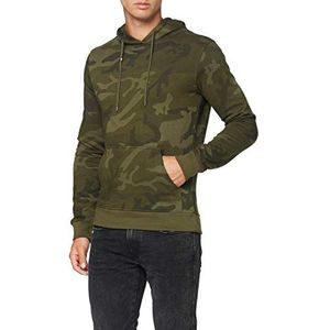 Build Your Brand Herentrui met capuchon, hoodie, in 2 camouflage-varianten, maten S tot 5XL, olijf camouflage