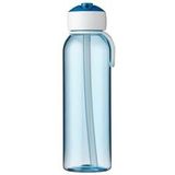 Mepal - Campus Flip-Up fles - Waterdichte drinkfles voor school en onderweg - Transparante fles - Herbruikbaar - BPA-vrij en vaatwasmachinebestendig - 500 ml - Blauw