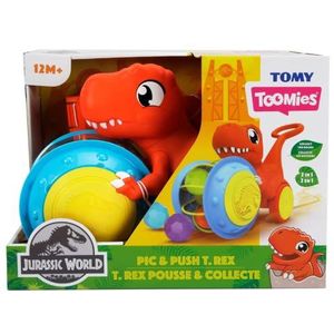 Rocco Giocattoli Toomies Jurassic World Pic&Push T-Rex Peuterspeelzaal, meerkleurig