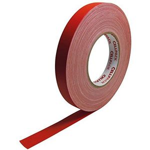 Cellpack, Nr. 90, afmetingen 50 m x 50 mm x 0,305 mm (lengte x breedte x dikte), rood, stoffen band, gecoat katoen