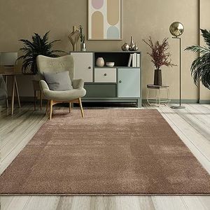 Mia's Emely Modern zacht laagpolig tapijt (17 mm) - Taupe - 160 x 230 cm