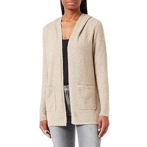 Vero Moda Vmdoffy Ls Damesvest met open capuchon, Sepia kleur/detail: mix