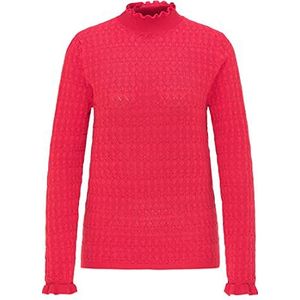 FENIA Pull tricoté pour femme, Rouge, XL-XXL