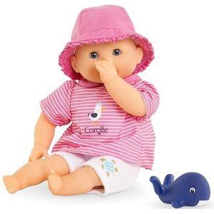 Corolle - Mijn eerste pop, oceaanbad, met badspeelgoed, walvis, 30 cm, vanaf 18 maanden, 9000100750