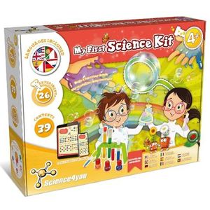 Science4you Mijn eerste wetenschappelijke set voor kinderen vanaf 4 jaar – educatief spel met 26 wetenschappelijke experimenten, maakt zeepbellen en leer kleuren, cadeau voor jongens en meisjes, 4