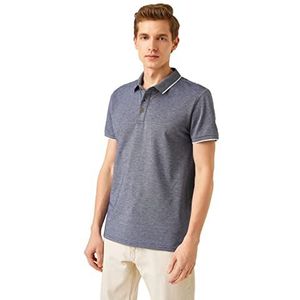 Koton Basic poloshirt voor heren, ronde hals, marineblauw (715)