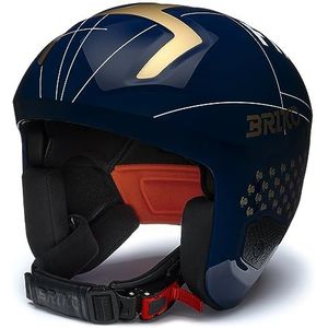 Briko, HELMET Uniseks volwassenen, SHINY TANGAROA blauw-goudwit, XXL