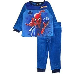 Spiderman pyjama voor jongens, comfort en stijl, Spiderman-design, perfect voor de nacht, blauw, 4 jaar, Blauw