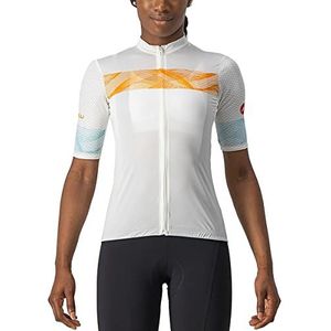 CASTELLI Fenice Jersey sweatshirt voor dames, ivoorkleurig/pop lichtoranje, XS, Ivoor/Pop Oranje Hemel Licht