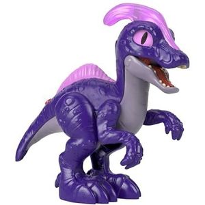 Fisher-Price HML43 - Imaginext Jurassic World Deluxe dinosaurus speelgoed parasaurolophus XL dinosaurus 25,4 cm met licht- en geluidseffecten voor kleuters vanaf 3 jaar