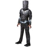 Rubies - Officiële Avengers - luxe Black Panther kinderkostuum - maat 7-8 jaar - Marvel superheldenkostuum met overall en masker - voor Halloween, carnaval - cadeau-idee voor Kerstmis