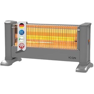 ICQN Infrarood Kachel, Elektrische Verwarming - Energiezuinig - IP20 - Elegant Grijs
