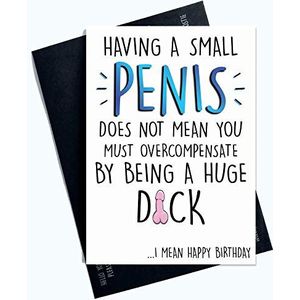 Funny Cards PC599 Grappige wenskaarten voor vriend, echtgenoot, penis, grap, Happy Birthday, collega of vriend