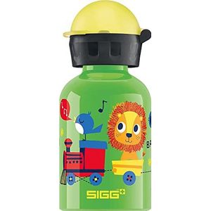 SIGG Jungle Train Drinkfles voor kinderen (0,3 l), kleine fles zonder BPA en zonder oplosmiddel met veiligheidssluiting, zeer robuuste aluminium drinkfles