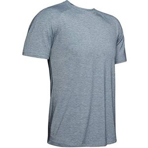 Under Armour Athlete Recovery Travel T-shirt met korte mouwen voor heren, Ash grijs gemêleerd/metallic zilver (746)