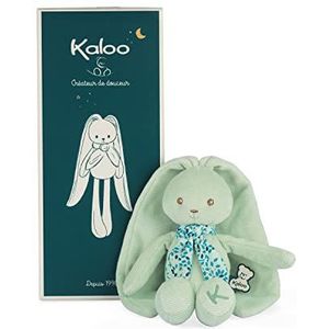 Kaloo - Lapinoo - Pantin konijn - pluche baby van 2 materialen jersey en gebreid - 25 cm - kleur acqua - zeer zachte materialen - geschenkdoos - vanaf de geboorte, K969938