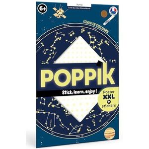Poppik Skymap Ontdekkingsstickerset voor kinderen vanaf 7 jaar, educatieve en grappige poster set voor kinderen