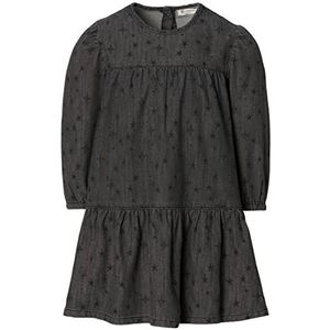 Noppies Girls Dress Kidsgrove jurk met lange mouwen voor meisjes, Dark Grey Wash - P530, 98, Dark Grey Wash – P530
