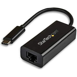 StarTech.com USB-C naar Gigabit Ethernet adapter zwart Thunderbolt 3 compatibel Windows en Mac LAN RJ45 netwerkconverter (US1GC30B)