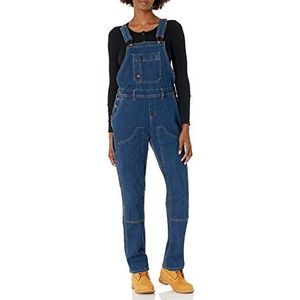 Dickies Denim Double Front Bib Overalls dames tuinbroek, Dark Stone Wash